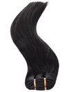 Jet Black 18" Double Drawn Human Hair Clip In Extensions