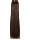 Chocolate Brown 18" Double Drawn Human Hair Clip In Extensions