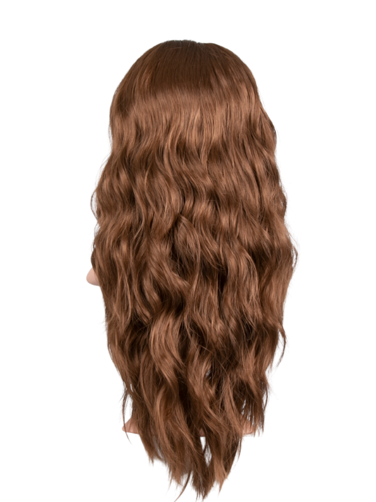 25 Inch Brushed Out Waves Half Head Wig golden brown