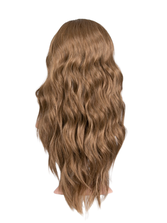 25 Inch Brushed Out Waves Half Head Wig harvest blonde