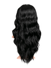 25 Inch Brushed Out Waves Half Head Wig natural black