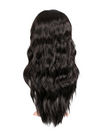 25 Inch Brushed Out Waves Half Head Wig dark brown
