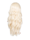 25 Inch Brushed Out Waves Half Head Wig pure blonde