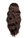 25 Inch Brushed Out Waves Half Head Wig chocolate brown