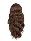 25 Inch Brushed Out Waves Half Head Wig chestnut brown