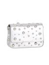Small Studded Silver Faux Leather Shoulder Bag side