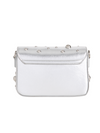 Small Studded Silver Faux Leather Shoulder Bag back