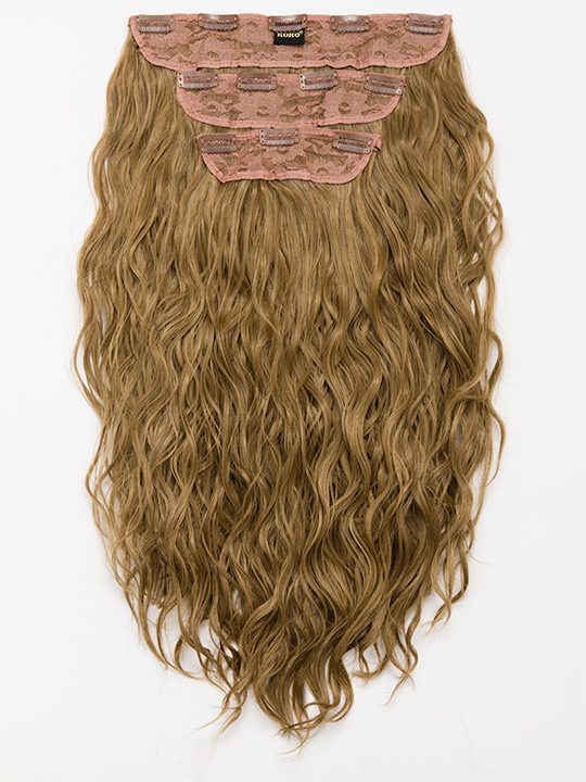 Kylie 20 Inch Beach Wave Three Piece Clip In Hair Extensions