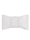 Silver Bow Shape Rhinestone Embellished Clutch Bag