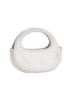 Silver Diamante and Pearl Embellished Mini Evening Handbag