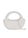 Silver Diamante and Pearl Embellished Mini Evening Handbag