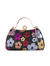 Black Multicolour Floral Pattern Sequin Evening Clutch Bag