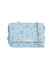 Small Studded Blue Faux Leather Shoulder Bag
