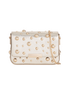 Small Studded Gold Faux Leather Shoulder Bag
