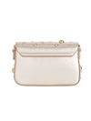 Small Studded Gold Faux Leather Shoulder Bag