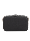 Black Diamanté Embellished Chain Handle Clutch Bag