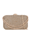Gold Diamanté Embellished Chain Handle Clutch Bag
