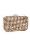 Gold Diamanté Embellished Chain Handle Clutch Bag