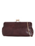 Cherry Red Oversized Faux Leather Kiss Lock Clutch Bag