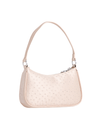 Beige Satin Diamante Embellished Mini Shoulder Bag