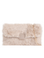 fluffy Beige Faux Fur Foldover Clutch Bag