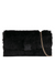 Black Faux Fur Foldover Clutch Bag