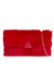 Red Faux Fur Foldover Clutch Bag