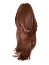 Straight to Flicky Reversible Synthetic HairClaw Clip Ponytail auburn