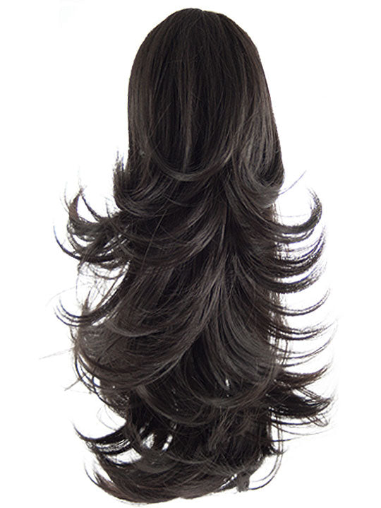 Straight to Flicky Reversible Synthetic HairClaw Clip Ponytail raven