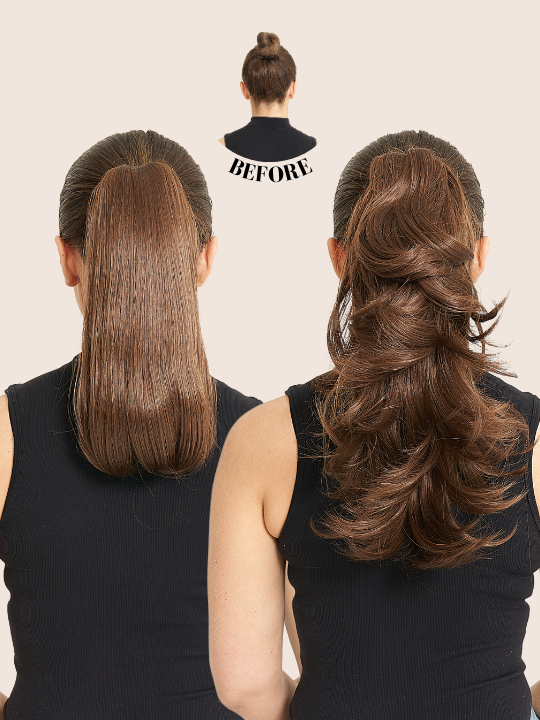 Straight to Flicky Reversible Claw Clip Ponytail