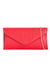 Red Faux Leather Envelope Clutch Bag