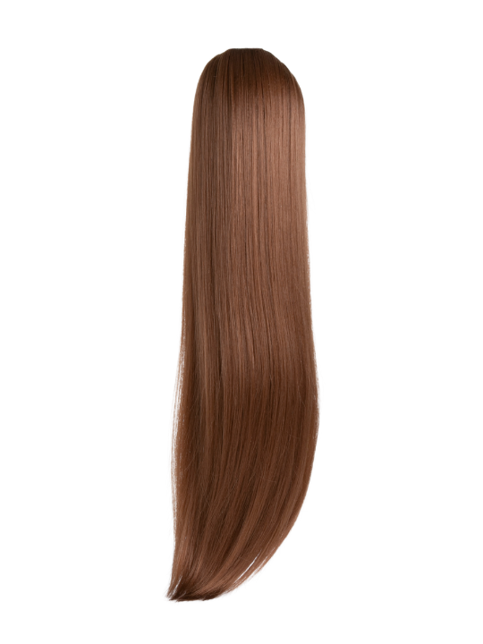 26 Inch Straight Synthetic Hair Claw Clip Ponytail golden brown