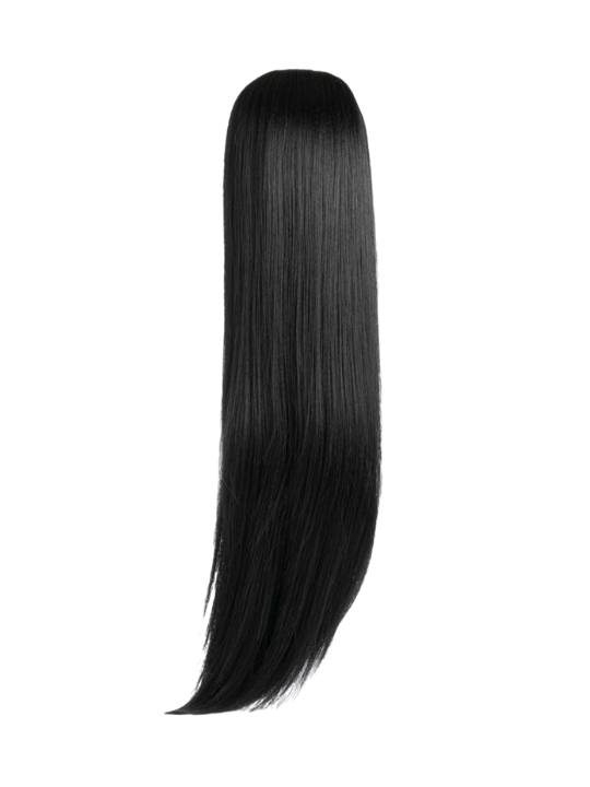 26 Inch Straight Synthetic Hair Claw Clip Ponytail natural black