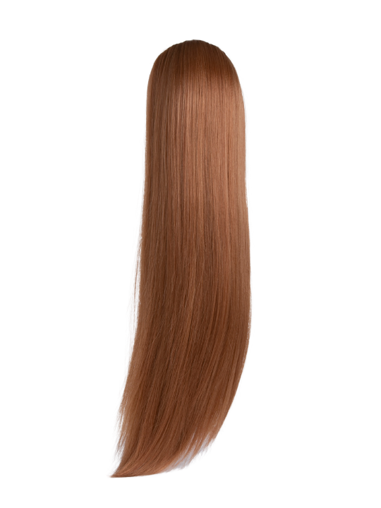 26 Inch Straight Synthetic Hair Claw Clip Ponytail mixed auburn