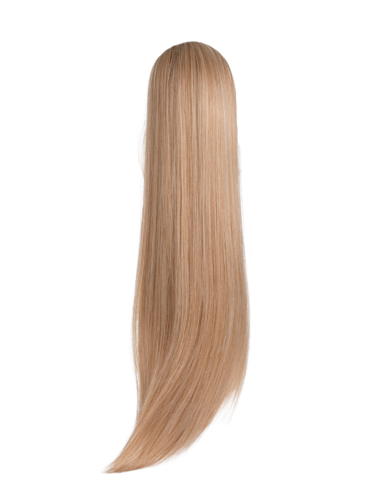 26 Inch Straight Synthetic Hair Claw Clip Ponytail honey blonde