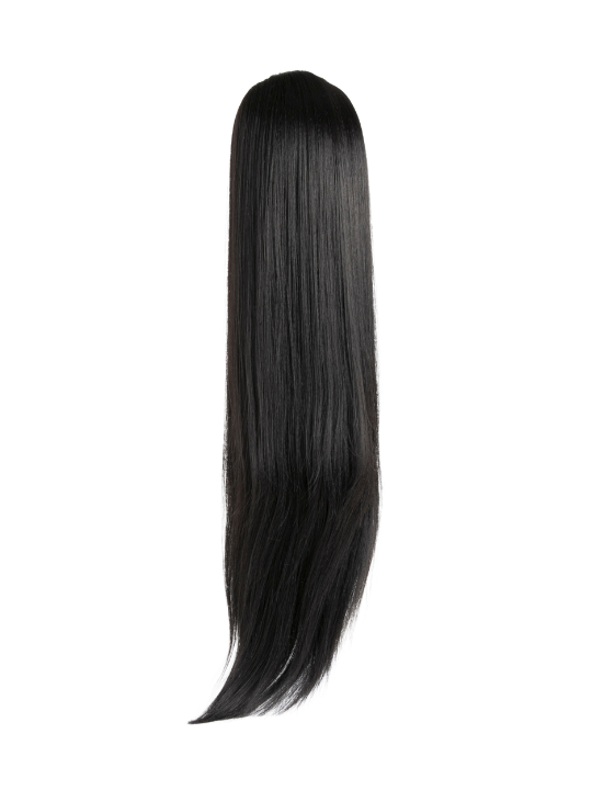26 Inch Straight Synthetic Hair Claw Clip Ponytail raven