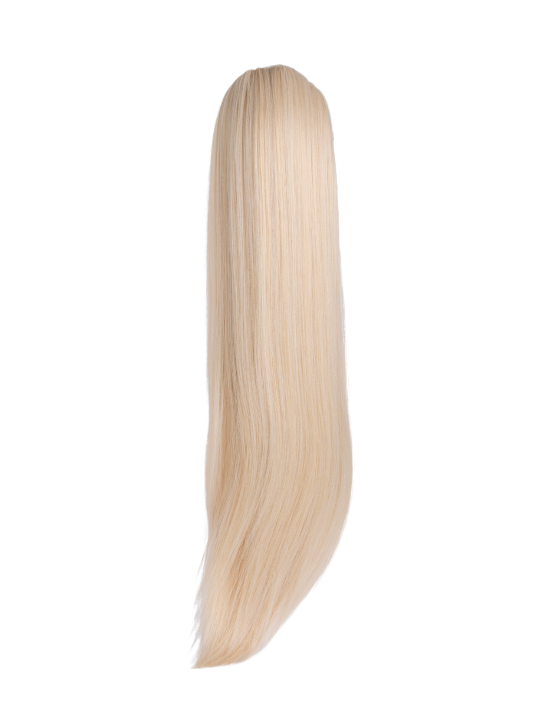 26 Inch Straight Synthetic Hair Claw Clip Ponytail light blonde
