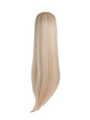 26 Inch Straight Synthetic Hair Claw Clip Ponytail highlight champagne blonde