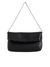 Black Faux Leather Foldover Shoulder Bag