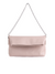 Nude Faux Leather Foldover Shoulder Bag