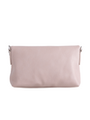 Nude Faux Leather Foldover Shoulder Bag