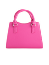 Fuchsia Faux Leather Buckle Detail Shoulder Bag