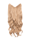 honey blonde Curly Lightweight 22 Inch V-Shape One Weft Hair Extensions
