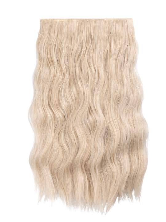 22 Inch Natural Wave One Piece Clip In Hair Extensions light golden blonde