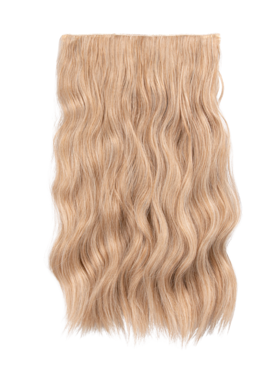 22 Inch Natural Wave One Piece Clip In Hair Extensions honey blonde