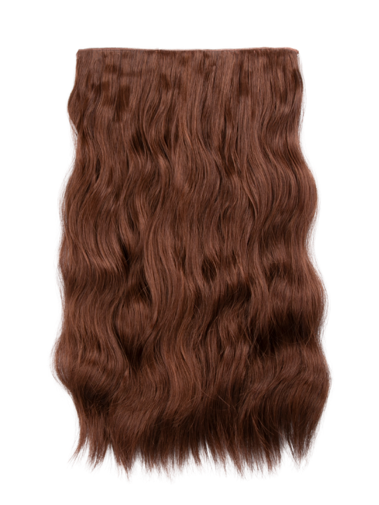 22 Inch Natural Wave One Piece Clip In Hair Extensions auburn