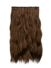 22 Inch Natural Wave One Piece Clip In Hair Extensions dark brown and caramel