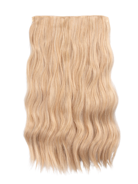 22 Inch Natural Wave One Piece Clip In Hair Extensions golden blonde