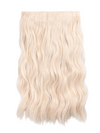 22 Inch Natural Wave One Piece Clip In Hair Extensions light blonde