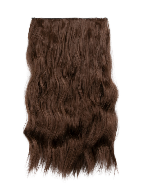 22 Inch Natural Wave One Piece Clip In Hair Extensions hazelnut brown